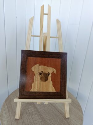 Tableau décoratif artisanal motif le chien doggy