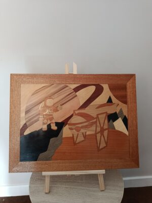 Tableau décoratif artisanal motif l'astronaute