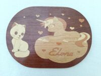 Plaque décorative Licorne et chat Plaque décorative Licorne et chat